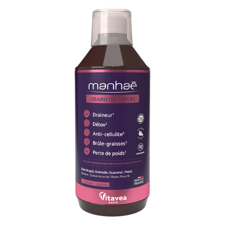 Bautura cu aroma de coacaz negru Draineur Expert, 500 ml, Manhae