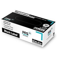 Manusi negre nepudrate din nitril Black Label PPS, marimea XS, 100 bucati, PPS Gloves