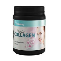 Pudra de colagen cu vitamina C si aroma de capsuni, 330 g, Vitaking