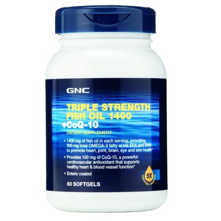 Triple Strength Ulei de Peste si Coenzima Q-10, 885411, 60 capsule, GNC