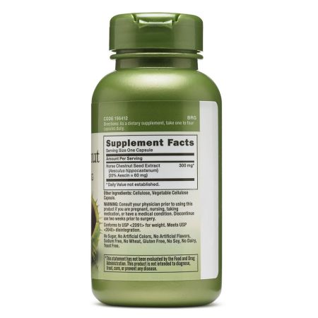 Horse Chestnut Extract Standardizat 300 mg Herbal Plus (196412), 100 capsule, GNC 647975