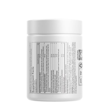 Turmeric lipozomal fermentat cu piper negru, curcumin si ghimbir CodeAge, 90 capsule, GNC 648024