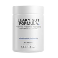 Formula cu probiotice si L-glutamina pentru mucoasa intestinala Leaky Gut Formula CodeAge, 60 capsule, GNC