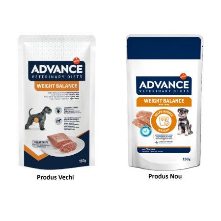 Hrana umeda pentru caini Weight Balance, 150 g, Advance Veterinary Diets 658781