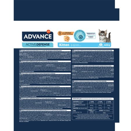 Hrana uscata cu pui si orez pentru pisicute Kitten, 400 g, Advance Veterinary Diets 648435