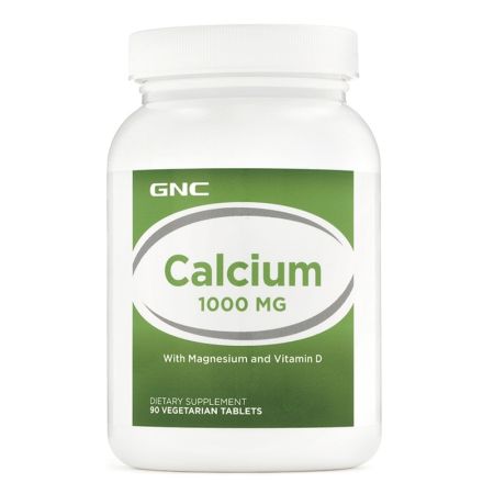 Calciu 1000 mg cu Magneziu + Vitamina D (495967), 90 tablete, GNC