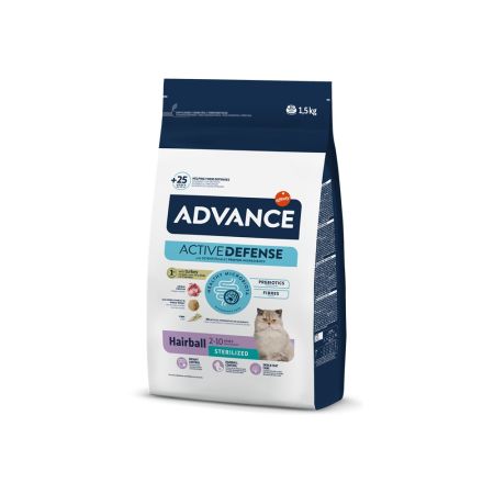 Hrana uscata pentru pisicile adulte sterilizate Hairball, 1.5 kg, Advance Veterinary Diets 648433