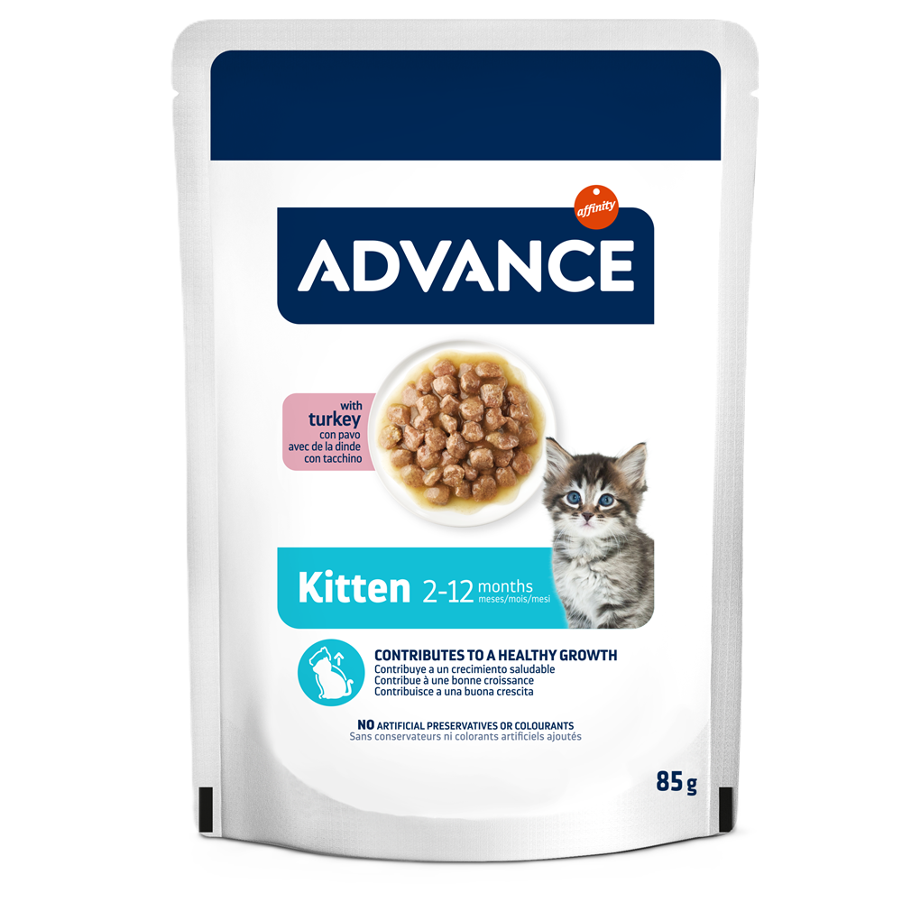 Hrana umeda cu curcan pentru pisicute Kitten, 85 g, Advance Veterinary Diets