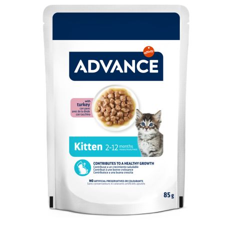 Hrana umeda cu curcan pentru pisicute Kitten, 85 g, Advance Veterinary Diets