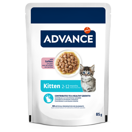 Hrana umeda cu curcan pentru pisicute Kitten, 85 g, Advance Veterinary Diets