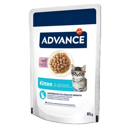 Hrana umeda cu curcan pentru pisicute Kitten, 85 g, Advance Veterinary Diets 658580