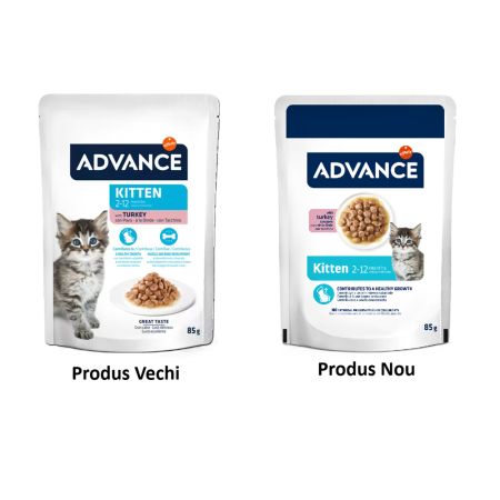 Hrana umeda cu curcan pentru pisicute Kitten, 85 g, Advance Veterinary Diets 658770