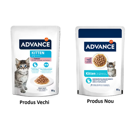 Hrana umeda cu curcan pentru pisicute Kitten, 85 g, Advance Veterinary Diets 658770