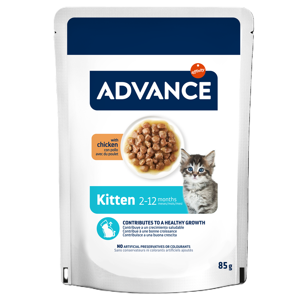 Hrana umeda cu pui pentru pisicute Kitten, 85 g, Advance Veterinary Diets