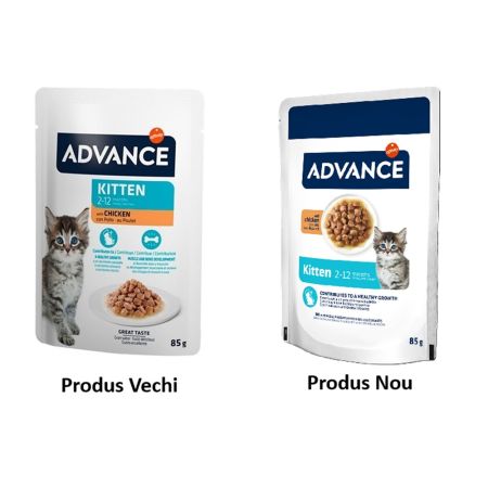 Hrana umeda cu pui pentru pisicute Kitten, 85 g, Advance Veterinary Diets 658771