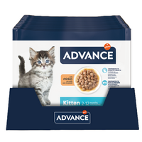 Hrana umeda cu pui pentru pisicute Kitten, 4x85 g, Advance Veterinary Diets