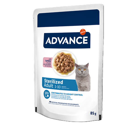 Hrana umeda cu curcan pentru pisici sterilizate, 85 g, Advance Veterinary Diets 658603