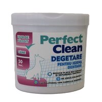 Degetare pentru igiena dentara a cainilor Perfect Clean, 50 bucati, Green Point