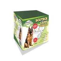 Scutece pentru caini Femele Perfect Diaper, marimea M-L, 12 bucati, Green Point