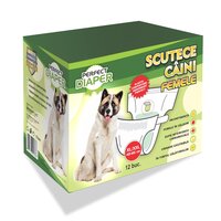 Scutece pentru caini Femele Perfect Diaper, marimea XL-XXL, 12 bucati, Green Point