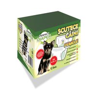 Scutece pentru caini Femele Perfect Diaper, marimea XS, 12 bucati, Green Point
