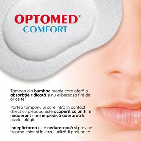 Pansament ocular Optomed Comfort Master-Aid, 100 x 72 mm, 10 bucati, Pietrasanta Pharma 669203
