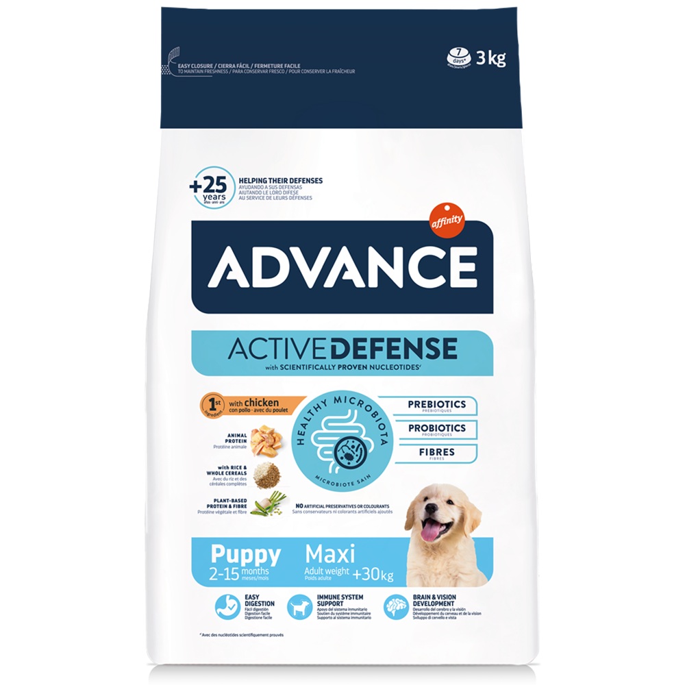 Hrana uscata cu pui si orez pentru caini Maxi Puppy Protect, 3 kg, Advance Veterinary Diets