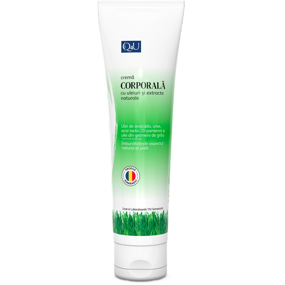 Crema corporala cu ulei de avocado Q4U, 150 ml, Tis Farmaceutic