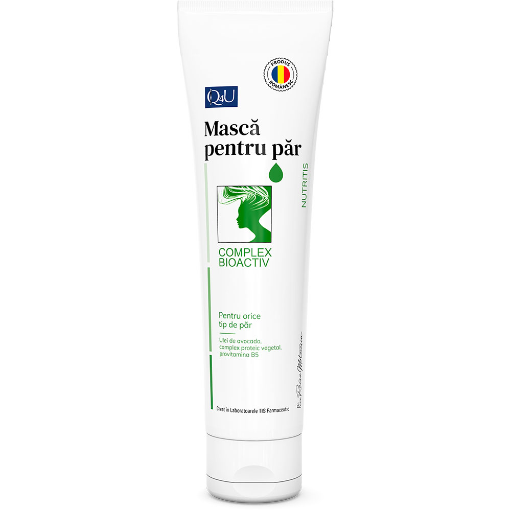 Masca pentru par uscat si deteriorat Q4U, 150 ml, Tis Farmaceutic