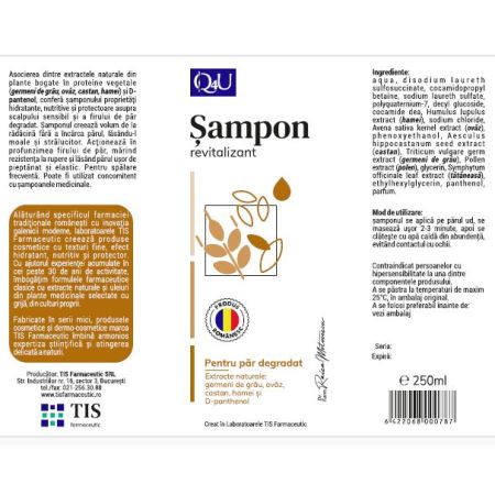 Sampon revitalizant Q4U, 250 ml, Tis Farmaceutic 708810