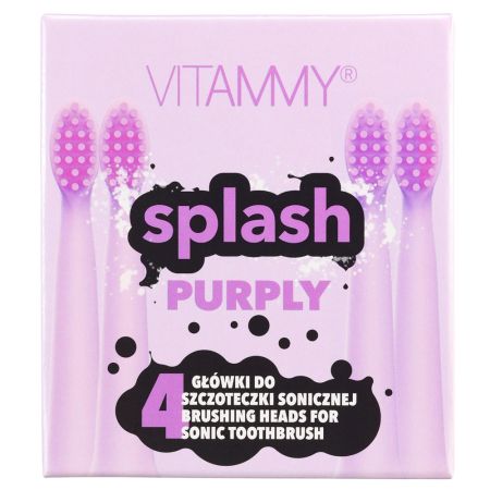 Set 4 reserve periuta de dinti Splash Purply, Vitammy 648610