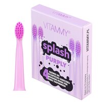 Set 4 reserve periuta de dinti Splash Purply, Vitammy