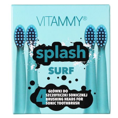 Set 4 reserve periuta de dinti Splash Surf, Vitammy 648613