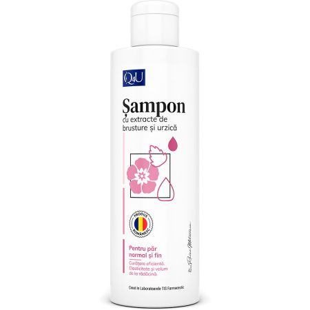 Sampon cu extract de brusture si urzica Q4U, 250 ml, Tis Farmaceutic