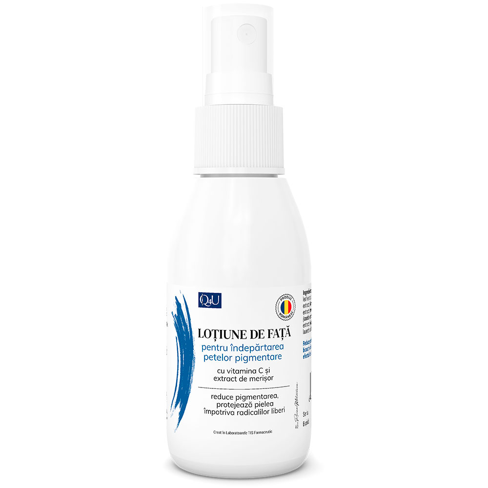 Lotiune de fata contra petelor Q4U, 50 ml, Tis Farmaceutic
