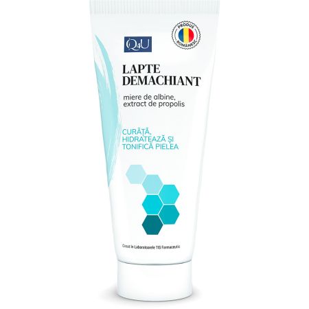 Lapte demachiant cu miere si propolis Q4U, 100 ml, Tis Farmaceutic