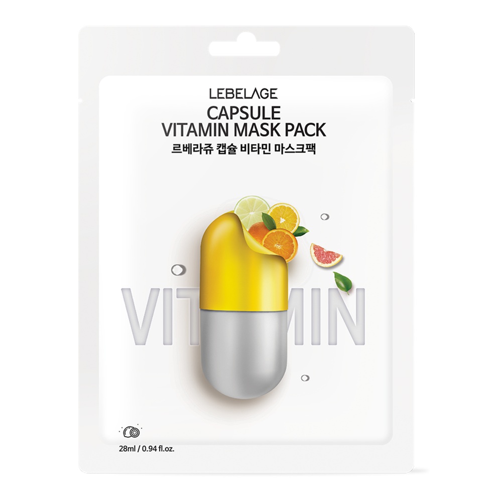 Masca pentru fata cu vitamine Capsule Vitamin tree fruit, 28 ml, Lebelage
