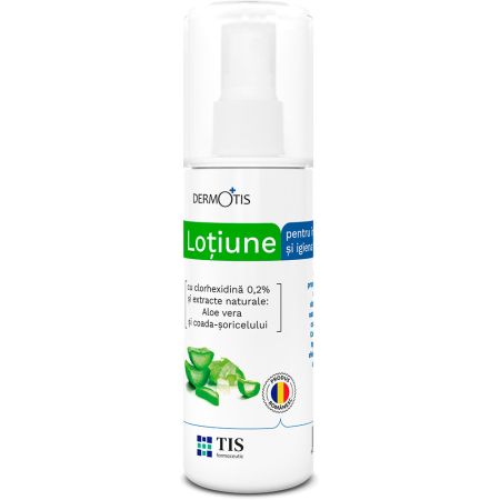Lotiune cu extracte naturale si clorhexidina 0,2% DermoTIS, 110ml, TIS Farmaceutic