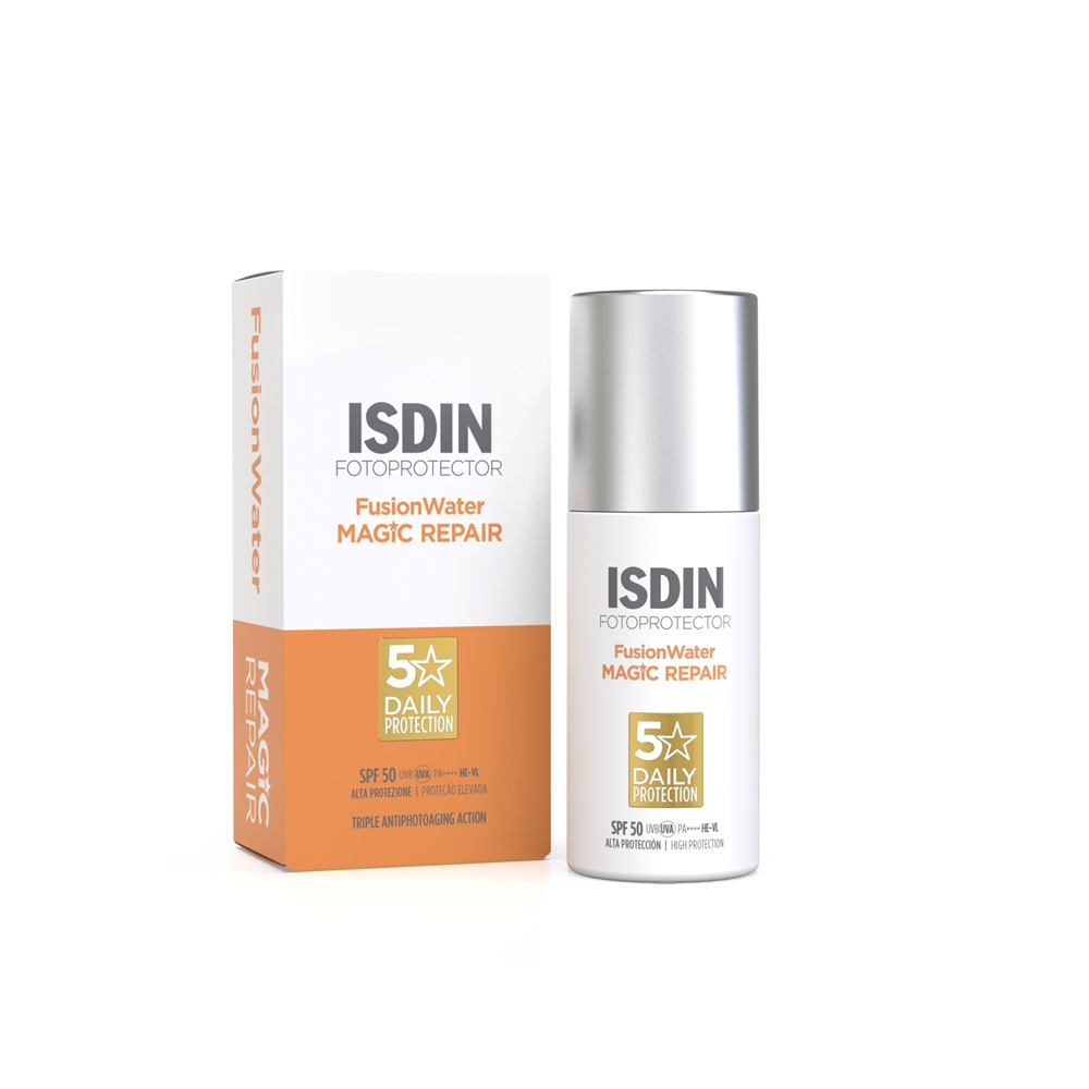 Crema cu protectie solara SPF50 Fotoprotector Fusion Water Magic Repair, 50 ml, Isdin