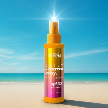 Spray protectie solara UVA/UVB SPF30 Daily Sunscreen, 200 ml, Synergy Therm 649363