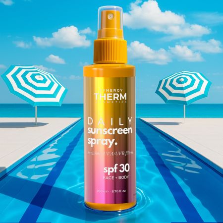 Spray protectie solara UVA/UVB SPF30 Daily Sunscreen, 200 ml, Synergy Therm 649361