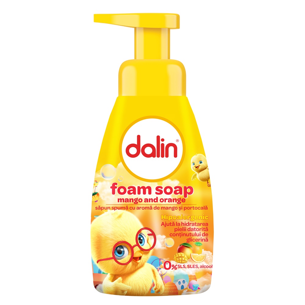 Sapun tip spuma pentru corp cu mango, 200 ml, Dalin
