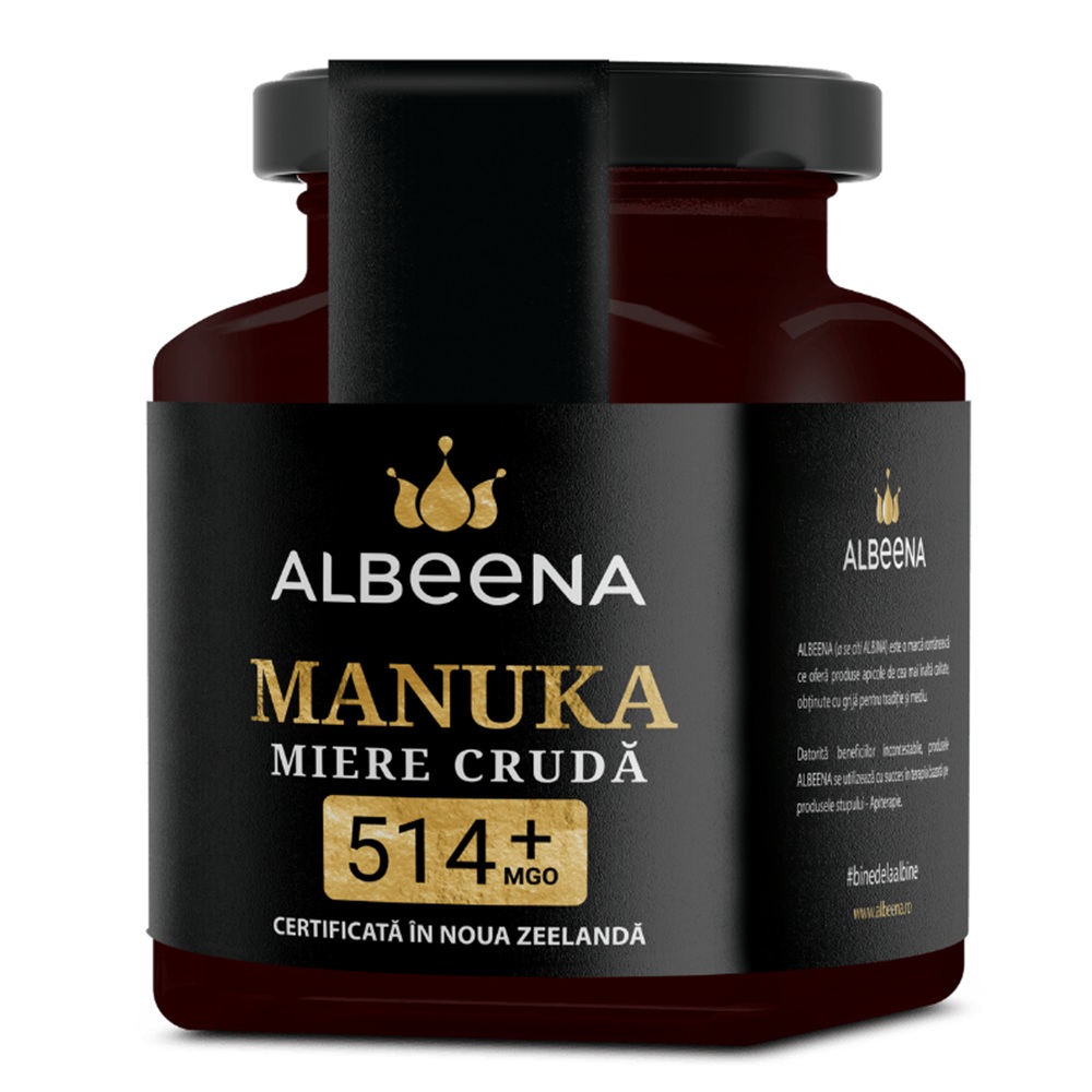 Miere de Manuka cruda, MGO 514+, 200 g, Albeena