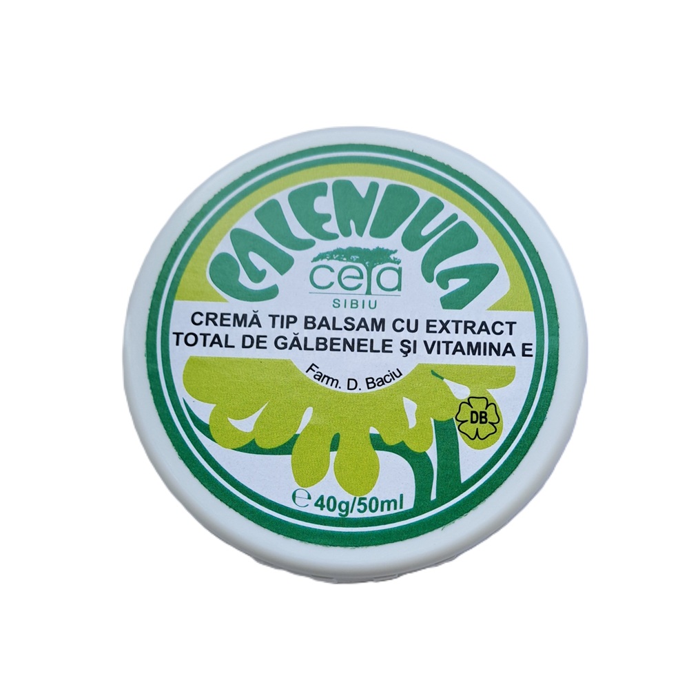 Crema tip balsam pentru fata cu Galbenele si Vitamina E, 40 g, Ceta Sibiu