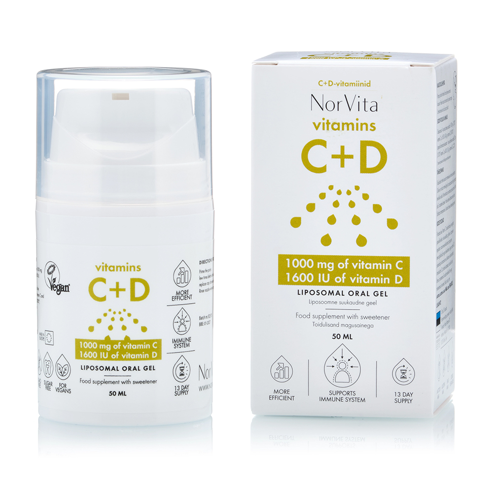 Gel Lipozomal cu Vitamina C + Vitamina D, 50 ml, Norvita