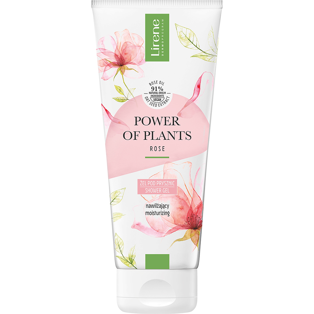 Gel de dus hidratant cu extract de trandafir Power of plants, 200 ml, Lirene