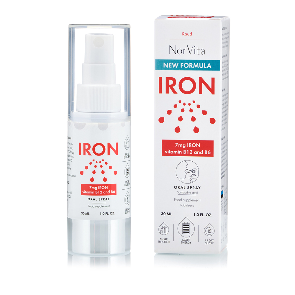 Spray oral cu fier, 30 ml, Norvita
