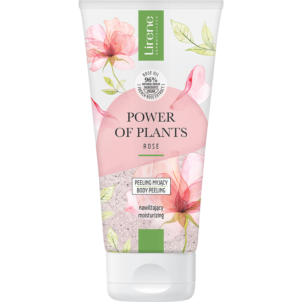 Exfoliant corporal hidratant cu extract de trandafir Power of plants, 175 ml, Lirene