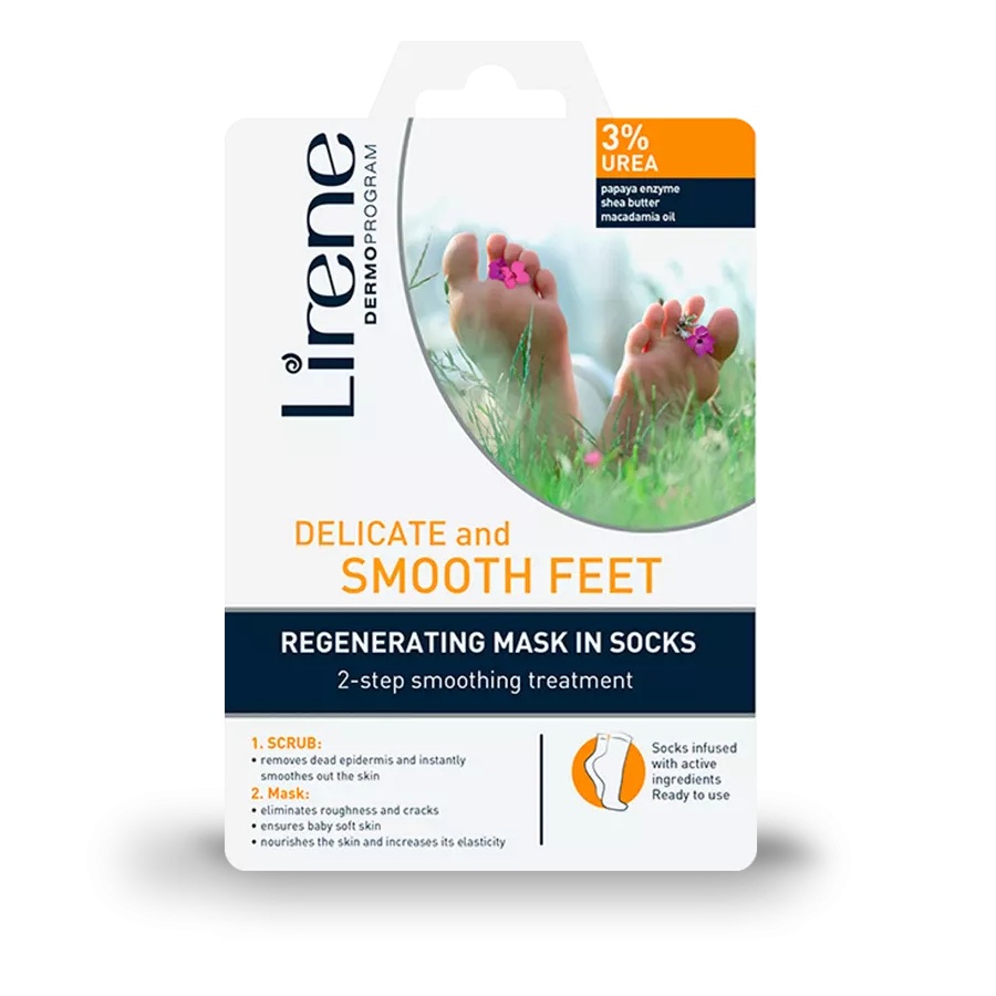 Sosete exfoliante si regeneratoare, 1 pereche, Lirene