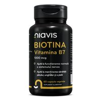 Biotina Vitamina B7, 1000 mcg, 60 capsule, Niavis